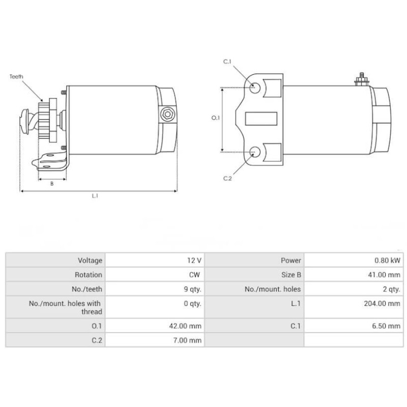 NUOVO motorino di avviamento sostituisce Honda 31200-MCH-000 / 31200-MCH-831 / 31200-MCH-A00