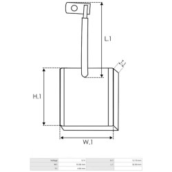 Set di spazzole per motorino di avviamento 0001120408 / 0001120409