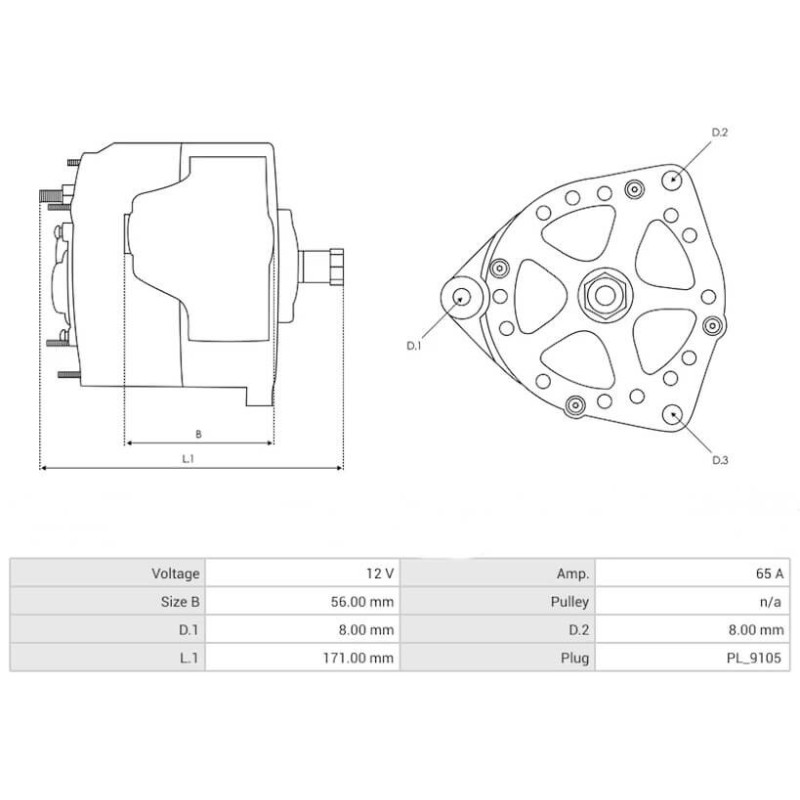 Alternator replacing 11.201.226 / AAK1189 / AAK1336 / AAK4349