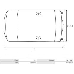 Motore DC / tilt-trim sostituisce Yamaha 61A-43880-01 / 61A-43880-01-00
