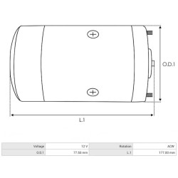 Tilt Trim Motor replacing MERCURY MARINE 809885A1 / 809885A2 / 809885T2 / 813447 / 819479A1
