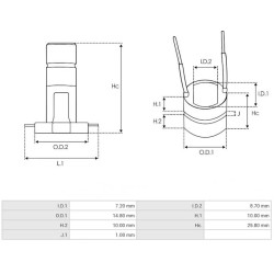 Schleifring für lichtmaschine DENSO 100211-4710 / 100211-4730 / 101211-0070