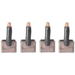 Balais De Démarreur AS-PL SB0029P - Lot De 4 - Dimensions 6,9x15,9x21,8 Mm - Compatible Nombreuses Références OE