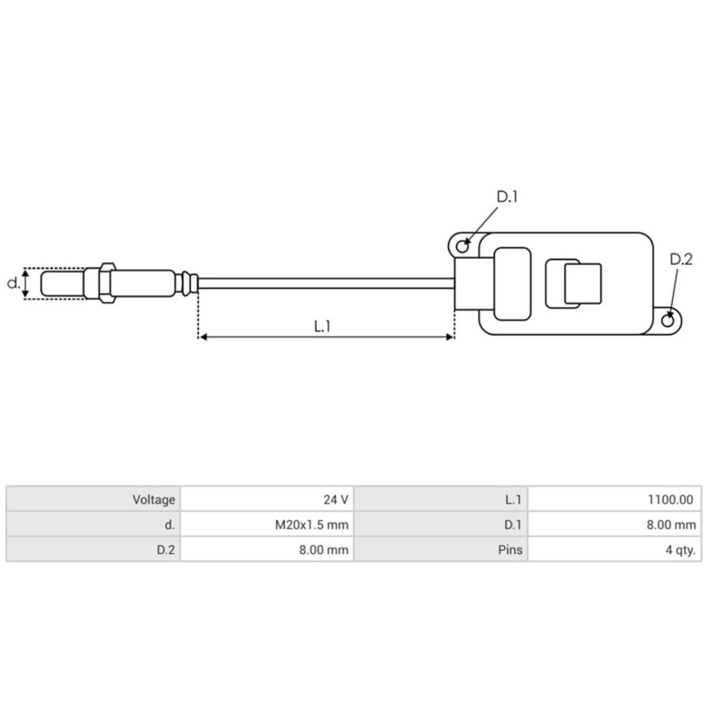 Sensor NOX sustituye 2247381 / 5WK96695B