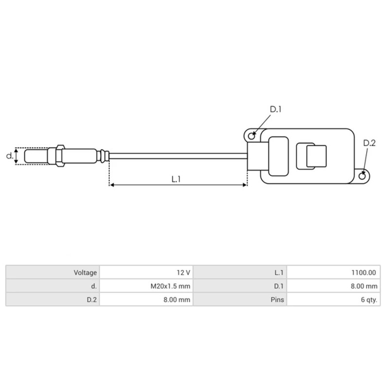 Sensor NOX sustituye 12695882 / SNS0916