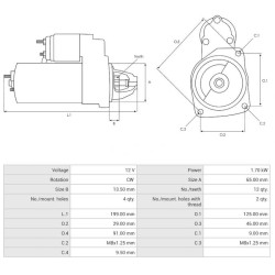 Starter replacing M0T22473 / M000T22471 / M000T22471AM