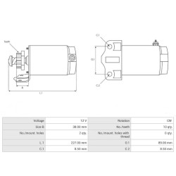 Starter replacing 4889440 / SAB0087 / 5921N / 246056S
