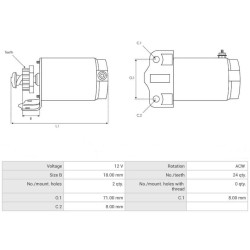 Motor arranque sustituye 694504 / 5936N / SBS0034 BRIGGS STRATTON