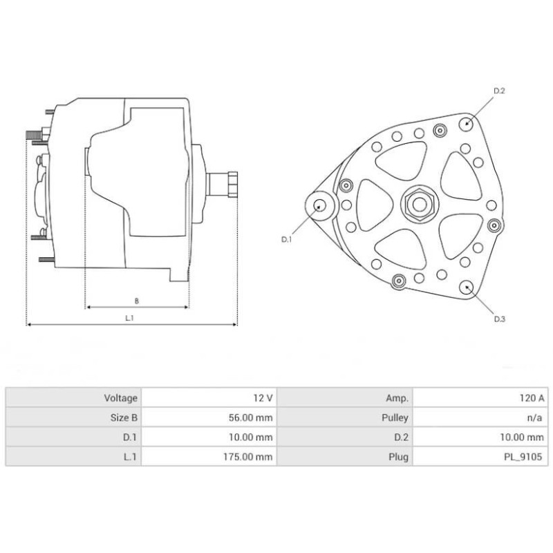 Lichtmaschine MAHLE MG927 ersetzt 11.205.010 / 11.205.324 / AAK4714