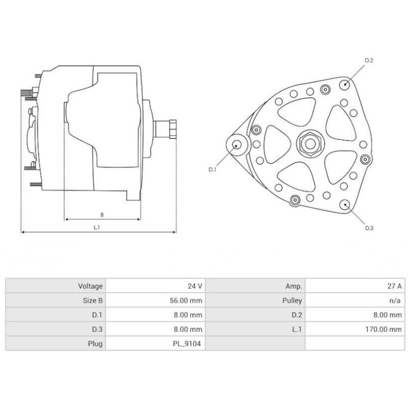 Lichtmaschine ersetzt 0120300579 / 0120489023 / 02404401