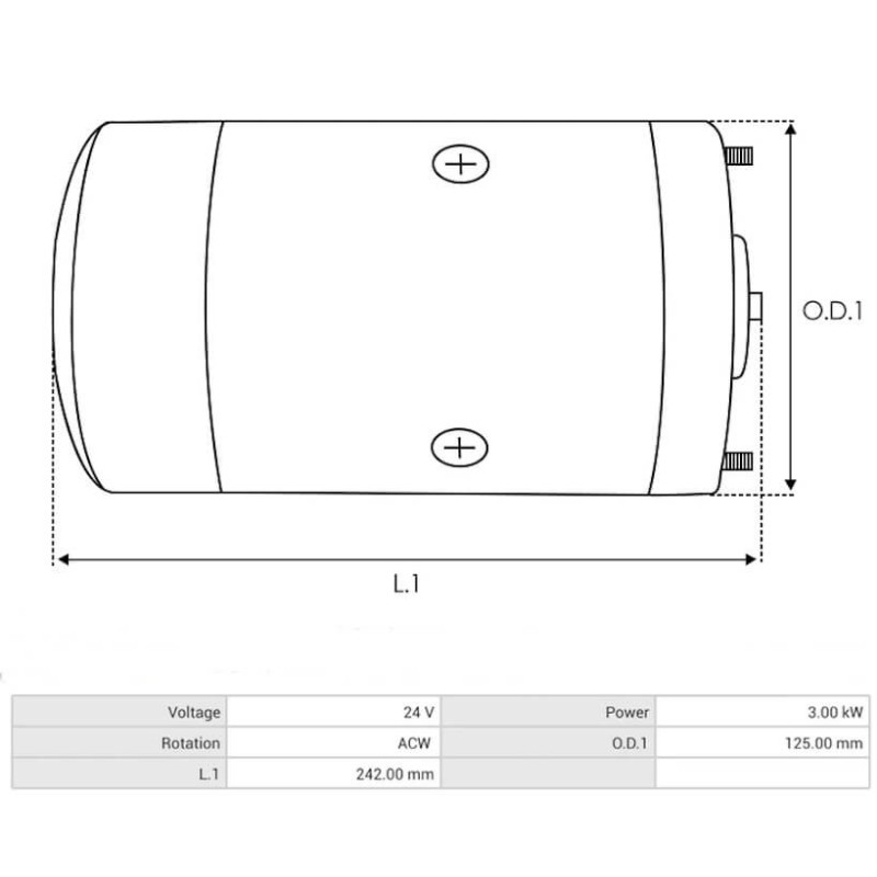 Motor replacement for AMK5615 / IM0009 / 11.212.188 / 24008100
