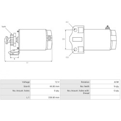 Motor de arranque sustituyee 52-098-04 / 5666320mo30sm / 1819140M030SM