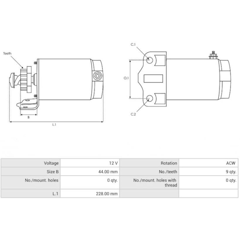 Anlasser ersetzt 52-098-04 / 5666320mo30sm / 1819140M030SM