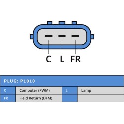 Alternator VALEO 2616532 replacing A0002616532 Kia / Hyundai 130A