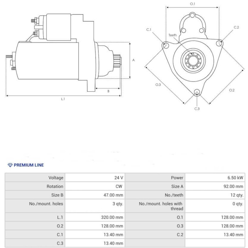 Motorino di avviamento MITSUBISHI M009T20171 / M9T20872 sostituisce A0071510201