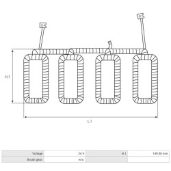 Bobinas para motor de arranque Delco remy 10461024 / 10461025