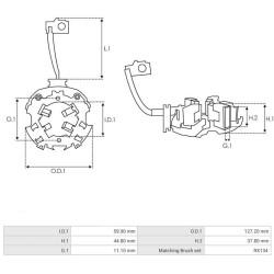 Portaspazzole per motorino di avviamento Delco remy 10461024 / 10461025 / 10461030