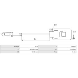 Sensor NOX sustituye 04L907807EF / 70680908
