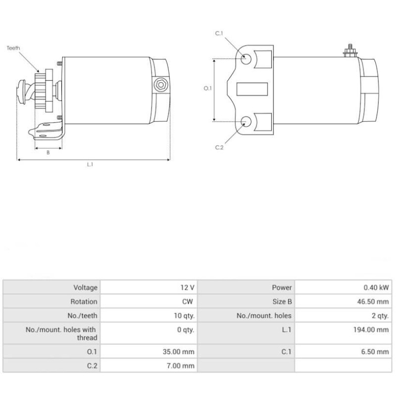 NUOVO motorino di avviamento sostituisce Honda 31200-HA7-771 / 31200-HA7-772 / 31200-HA7-773