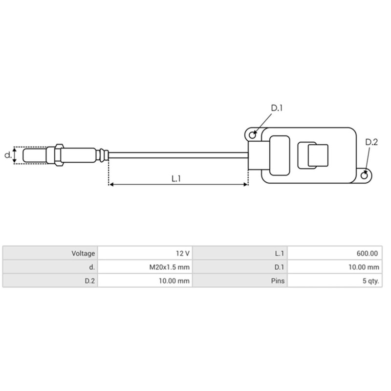 Sensor NOX sustituye 4M0907807D / 5WK97260