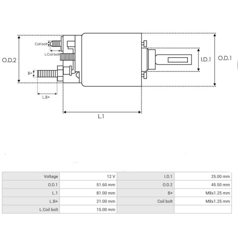Magnetschalter für anlasser MITSUBISHI m0t86181 / m0t87881 / m0t91581