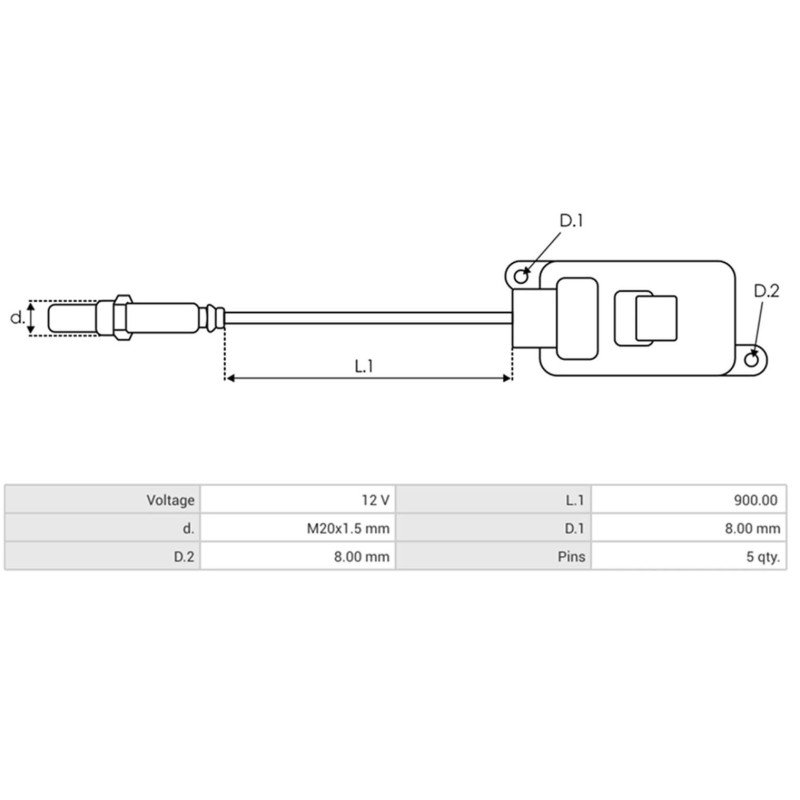 NOX-Sensor sostituisce 227902682R  / 5WK96747 PER VEICOLI COMMERCIALI FIAT / NISSAN / OPEL / RENAULT