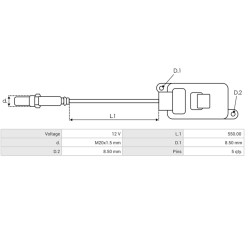 NOX-Sensor sostituisce 74935 / 70680511 PER VEICOLI COMMERCIALI E AUTO CITROEN / DS / OPEL / PEUGEOT / VAUXHALL
