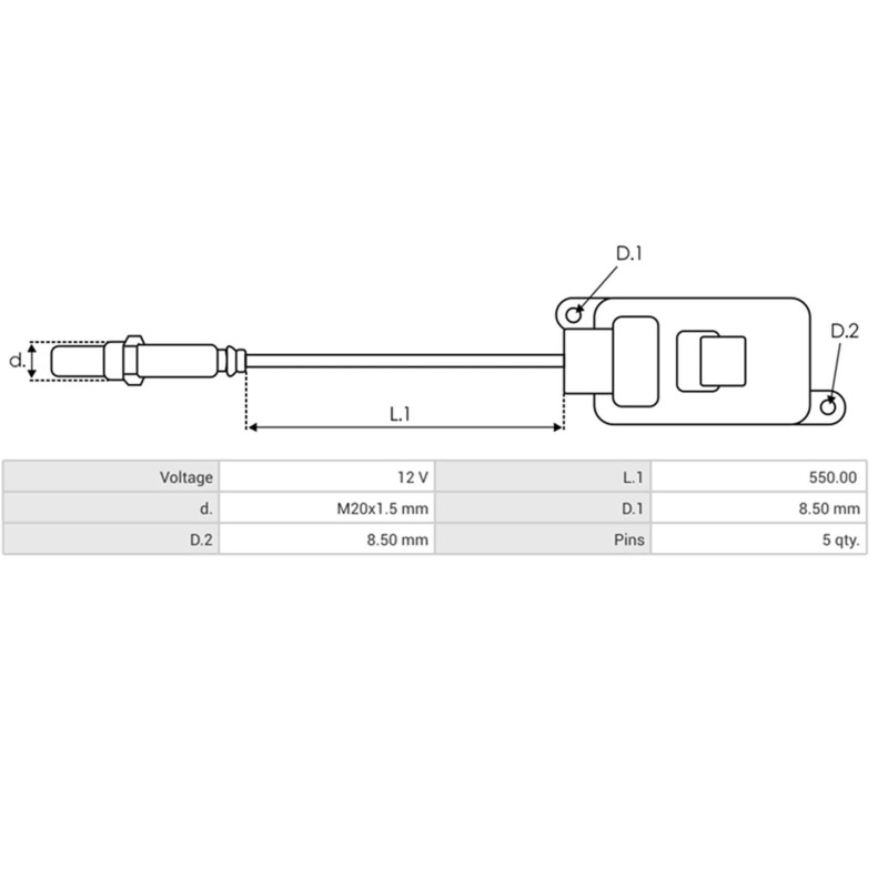 NOX-Sensor sostituisce 74935 / 70680511 PER VEICOLI COMMERCIALI E AUTO CITROEN / DS / OPEL / PEUGEOT / VAUXHALL