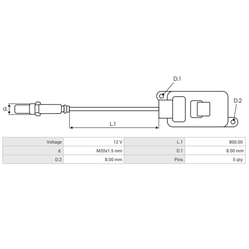 NOX-Sensor sostituisce 46344800 / 70680700 PER VEICOLI COMMERCIALI E AUTO FIAT