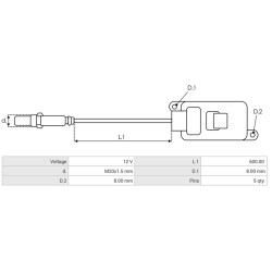 NOX-Sensor sostituisce A0009058509 / SNS945A PER AUTO MERCEDES