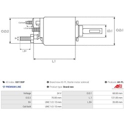 Magnetventil für Delco-Remy-Anlasser 10478937 / 10478943 / 10479009
