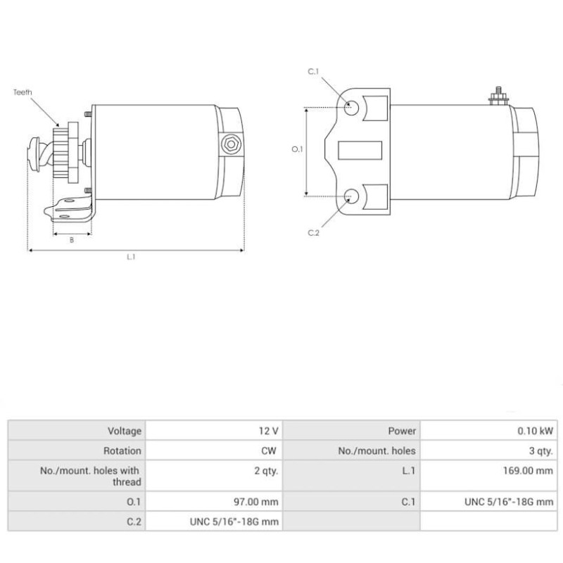 Motorino di avviamento equivalente 584980 / 586284 / 5721740-M030SM per motori fuoribordo EVINRUDE / JOHNSON