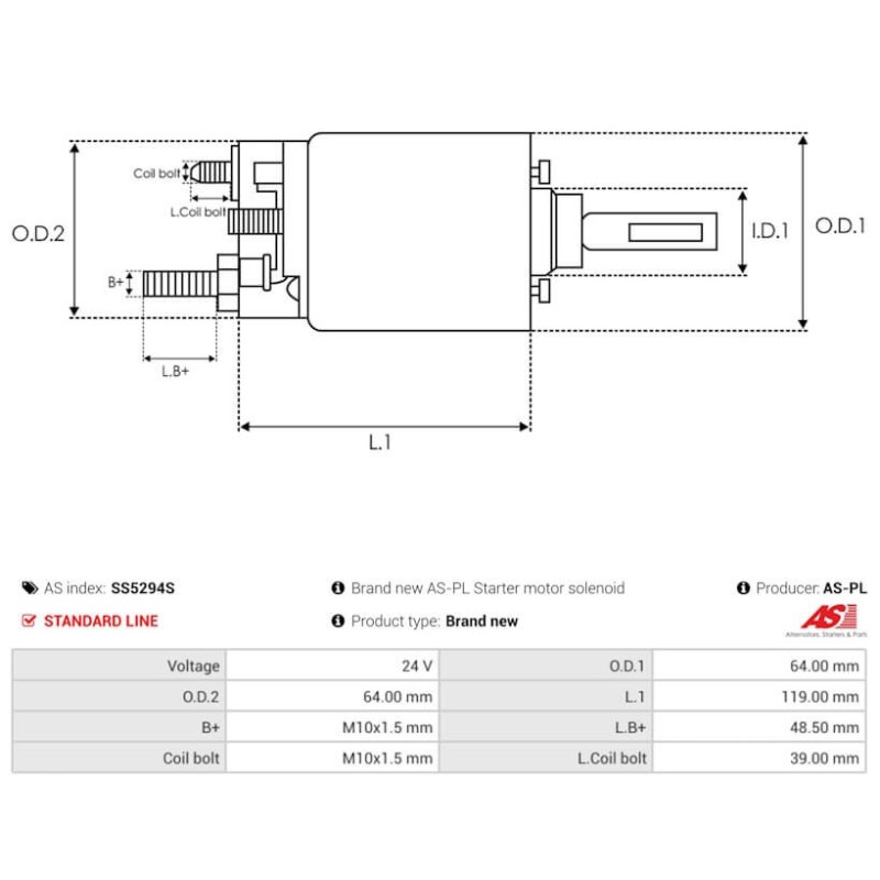 Magnetschalter für anlasser MITSUBISHI M009T83771 / M009T83782 / M9T83771 / M9T83782