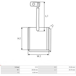 Jeu de balais pour démarreur BOSCH 0001260001 / 0001262002 / 0001262021
