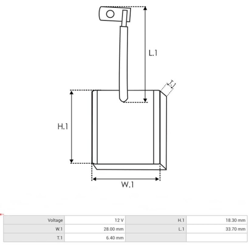 Jeu de balais pour démarreur BOSCH 0001260001 / 0001262002 / 0001262021