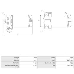 Anlasser ersetzt 585059 / 583473 / 5704940MO30SM / 5071240M030SM für EVINRUDE / JOHNSON Außenbordmotoren