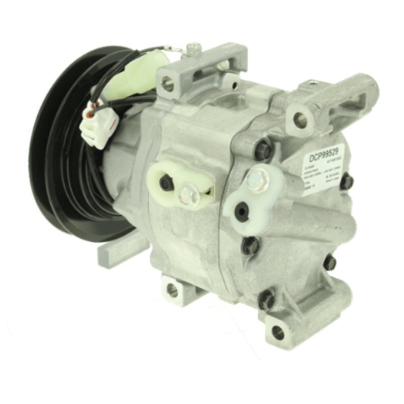 AC compressor DENSO DCP99529 replacing MIA10078 for agricultural machinery JOHN DEERE