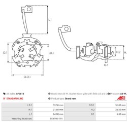 Feldwicklung für anlasser BOSCH 0001231001 / 0001231002 / 0001231003
