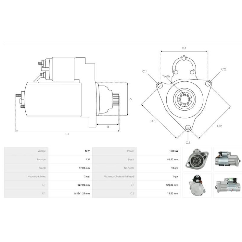 Démarreur remplace 438000-1790 / 28100-0L180 pour TOYOTA LAND CRUISER PRADO / HILUX VIII