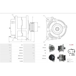 Alternatore 0124515341 sostituisce 0123510041 per PORSCHE 911 / BOXSTER