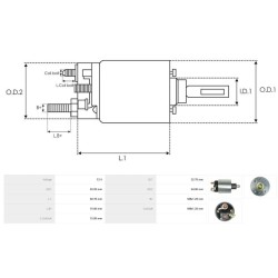 Solenoide para motor de arranque Hitachi s114-902 / S114-902A / s114-922