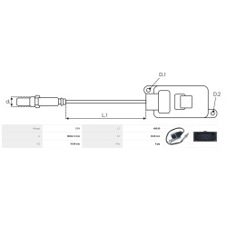 Capteur NOX remplace 4H0907807D / 5WK96797A POUR VOITURE AUDI A8