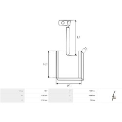 Set di spazzole  per motorino di avviamento Hitachi S114-364 / S114-418 / S114-419