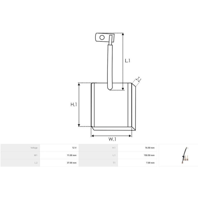 Kohlensatz für anlasser HITACHI S114-364 / S114-418 / S114-419