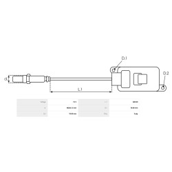 Capteur NOX remplace 4M0907807AH / SNS776 POUR VOITURE AUDI Q7