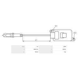 Capteur NOX remplace 4N0907807 / SNS489 POUR VOITURE AUDI A8