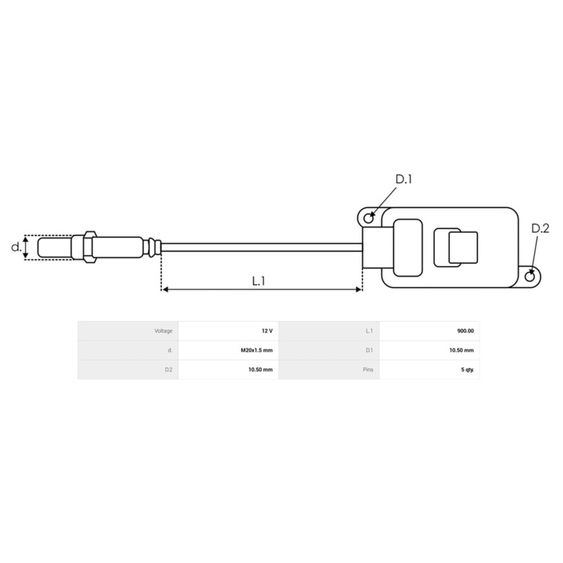 NOX-Sensor sostituisce 04L907807DL / 5WK97233 PER AUTO AUDI / SEAT / VOLKSWAGEN