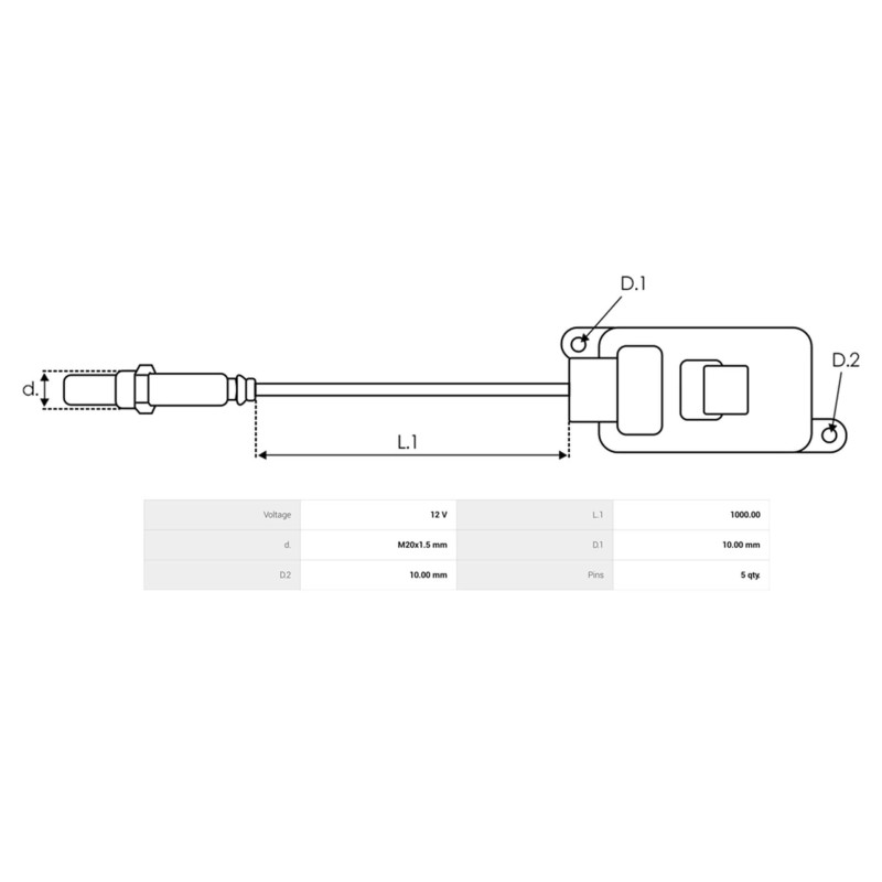Sensor NOX sustituye 4M0907807AF / SNS711 PARA COCHE AUDI / VOLKSWAGEN