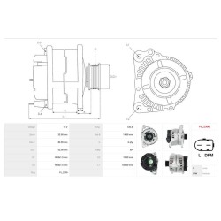 Lichtmaschine ersetzt 0123510041 / 0124515015 für PORSCHE 911 / BOXSTER