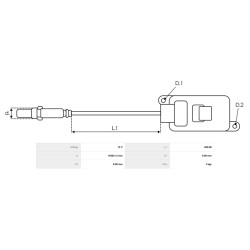 NOX-Sensor sostituisce KV615L248AD  / SNS0772A PER CAMION / VEICOLI PESANTI FORD